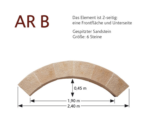 MSD artificial stone arcs AR-B | Placages | StoneslikeStones