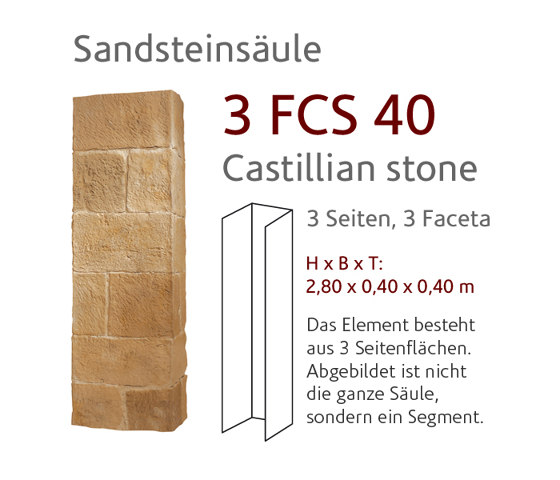 MSD 3-FCS-40 stone column | Piallacci pareti | StoneslikeStones