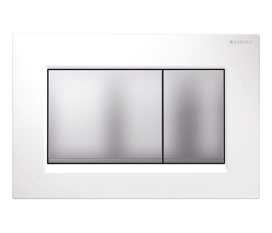 Actuator plates | Sigma30 white, matt chrome-plated | Rubinetteria WC | Geberit