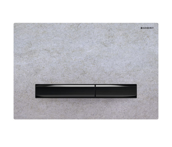 Actuator plates | Sigma50 concrete-look, black chrome | Flushes | Geberit