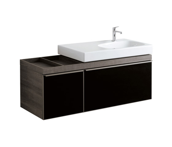 Citterio | washbasin cabinet with two drawers black by Geberit | Vanity units
