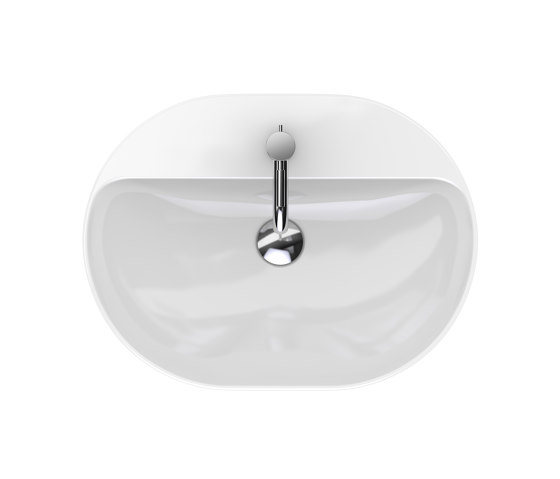 VariForm | countertop washbasin elliptic with tap hole bench | Wash basins | Geberit