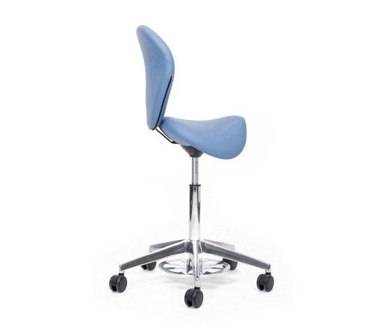 sella | Saddle chair with backrest and foot release | Taburetes de oficina | lento