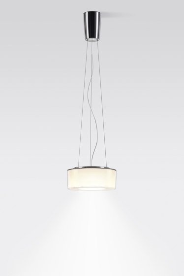 CURLING Suspension Rope | shade acrylic glass, reflector cylindrical opal | Suspensions | serien.lighting