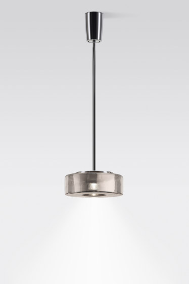 CURLING Suspension Tube | shade glass new silver | Suspended lights | serien.lighting