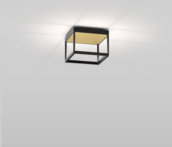 REFLEX² S 150 black | pyramid structure gold | Ceiling lights | serien.lighting