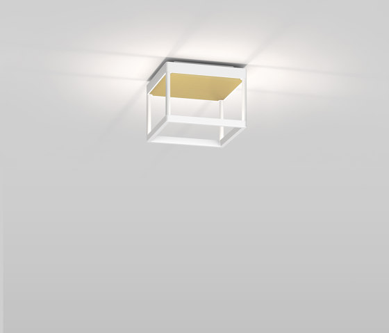 REFLEX² S 150 weiß | Pyramidenstruktur gold | Deckenleuchten | serien.lighting