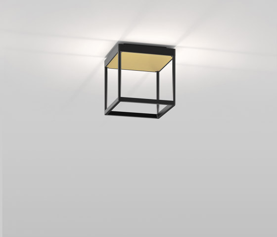 REFLEX² S 200 schwarz | Pyramidenstruktur gold | Deckenleuchten | serien.lighting