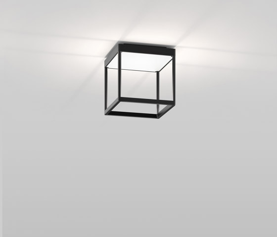 REFLEX² S 200 schwarz | Pyramidenstruktur weiß | Deckenleuchten | serien.lighting