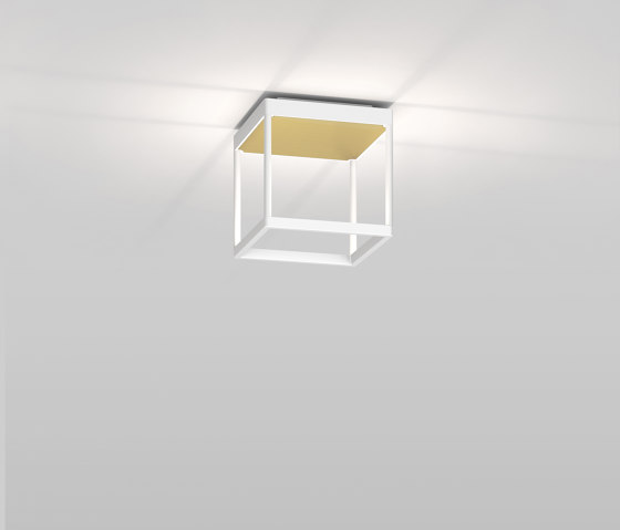 REFLEX² S 200 weiß | Pyramidenstruktur gold | Deckenleuchten | serien.lighting