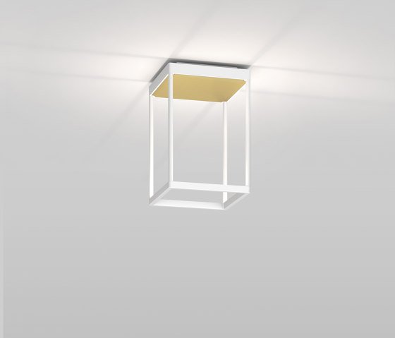 REFLEX² S 300 weiß | Pyramidenstruktur gold | Deckenleuchten | serien.lighting