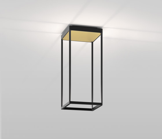 REFLEX² S 450 black | pyramid structure gold | Lámparas de techo | serien.lighting