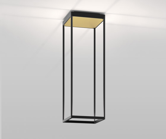 REFLEX² S 600 black | pyramid structure gold | Lámparas de techo | serien.lighting