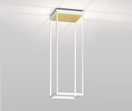 REFLEX² S 600 white | pyramid structure gold | Lámparas de techo | serien.lighting
