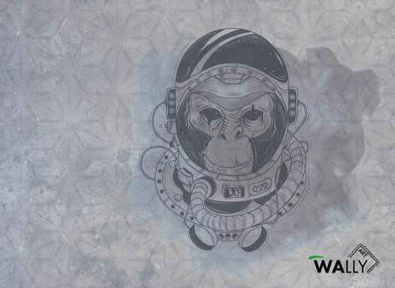 Space Monkey | Wandbeläge / Tapeten | WallyArt