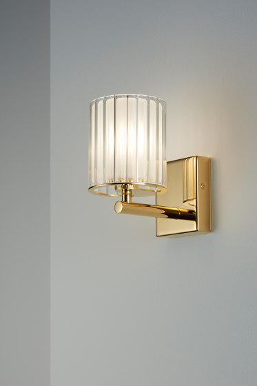 Flute Wall Light IP44 polished gold | Lámparas de pared | Tom Kirk Lighting