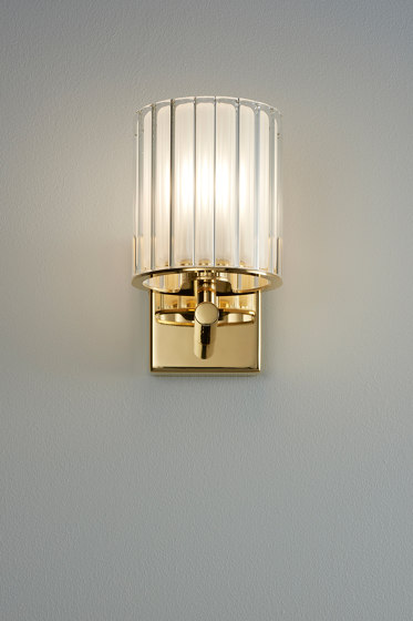 Flute Wall Light IP44 polished gold | Wandleuchten | Tom Kirk Lighting