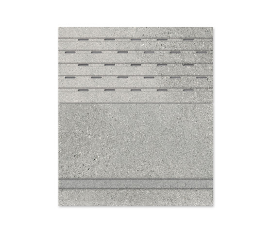 Maui edge and drain grate RJ67 Stromboli Silver | Ceramic tiles | Cerámica Mayor