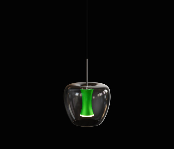 Apple Mood Small Suspension Green | Lámparas de suspensión | Quasar