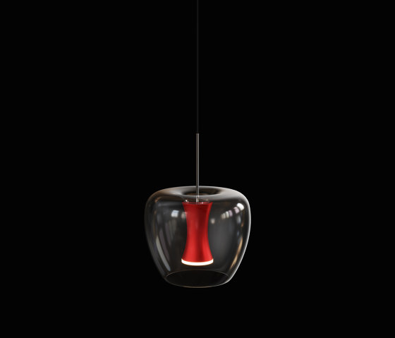 Apple Mood Small Suspension Red | Suspended lights | Quasar