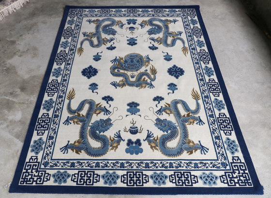Chinoiserie | Temple Ceremony Chinese Blue | Tappeti / Tappeti design | Tapis Rouge