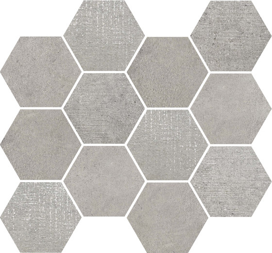 Loft Light Grey |  Esagona | Ceramic mosaics | Rondine