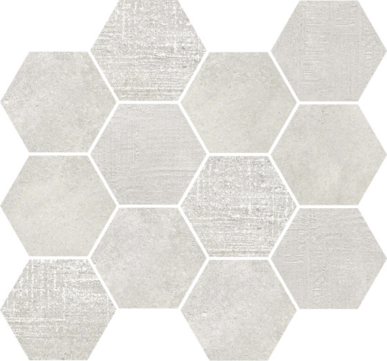 Loft White | Esagona | Keramik Mosaike | Rondine