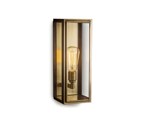 Lantern | Ash Wall Light - Medium - Antique Brass & Clear Glass | Appliques murales | J. Adams & Co