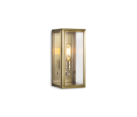 Lantern | Ash Wall Light - Small - Antique Brass & Clear Glass | Wandleuchten | J. Adams & Co