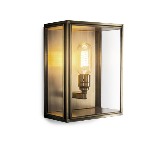 Lantern | Birch Wall Light - Small - Antique Brass & Clear Glass | Wandleuchten | J. Adams & Co