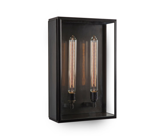 Lantern | Cedar Wall Light - Large - Bronze & Clear Glass | Wandleuchten | J. Adams & Co