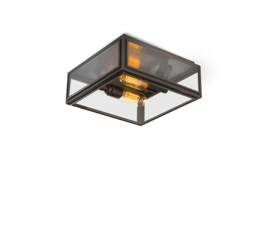 Lantern | Elm Ceiling Light - Small - Bronze & Clear Glass | Lampade plafoniere | J. Adams & Co
