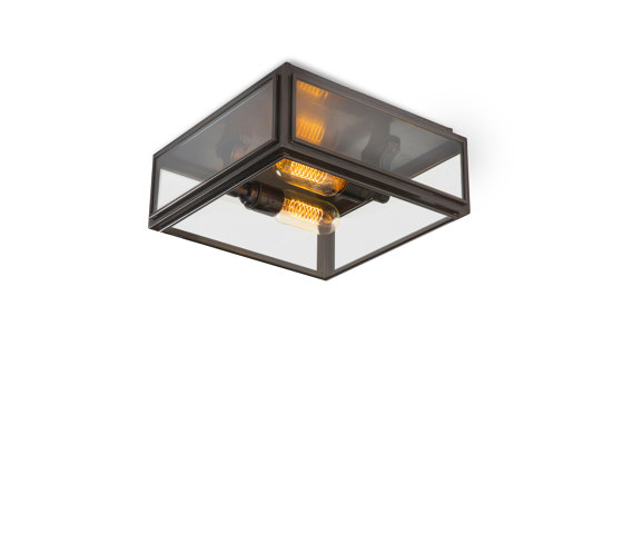 Lantern | Elm Ceiling Light - Small - Bronze & Clear Glass by J. Adams & Co | Ceiling lights