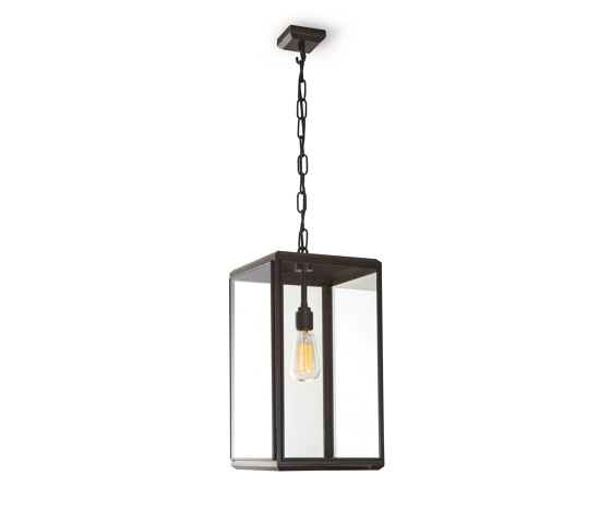 Lantern | Hazel Pendant Outdoor - Small - Bronze & Clear Glass | Lampade sospensione | J. Adams & Co