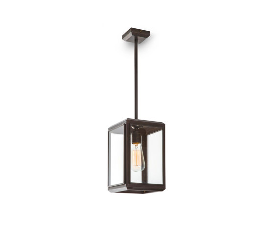 Lantern | Lilac Pendant 1 - Short - Bronze & Clear Glass | Lámparas de suspensión | J. Adams & Co