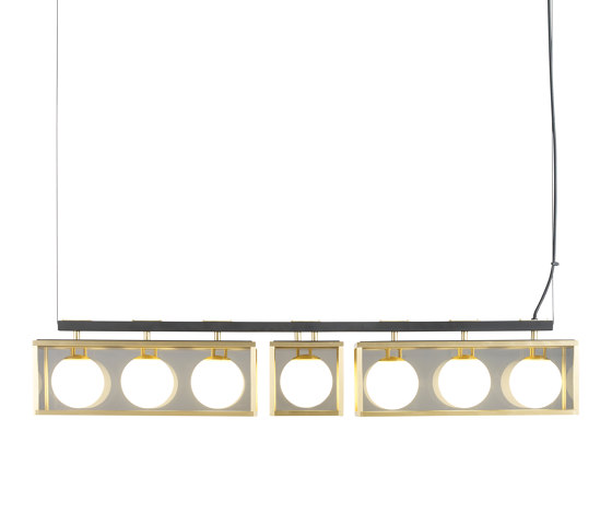 Pearl | 3-1-3 Pendant - Satin Brass | Lámparas de suspensión | J. Adams & Co