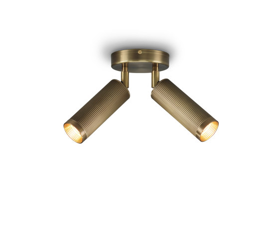 Spot | Double Ceiling Light - Antique Brass | Lámparas de techo | J. Adams & Co