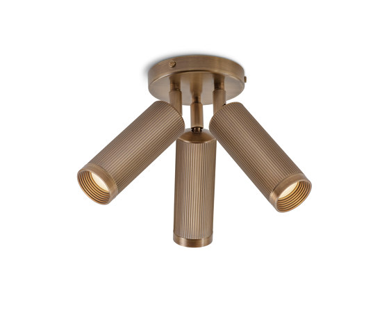 Spot | Triple Ceiling Light - Antique Brass | Deckenleuchten | J. Adams & Co