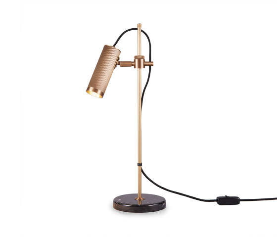 Spot | Desk Light - Antique Brass & Black Marble Base | Lámparas de sobremesa | J. Adams & Co