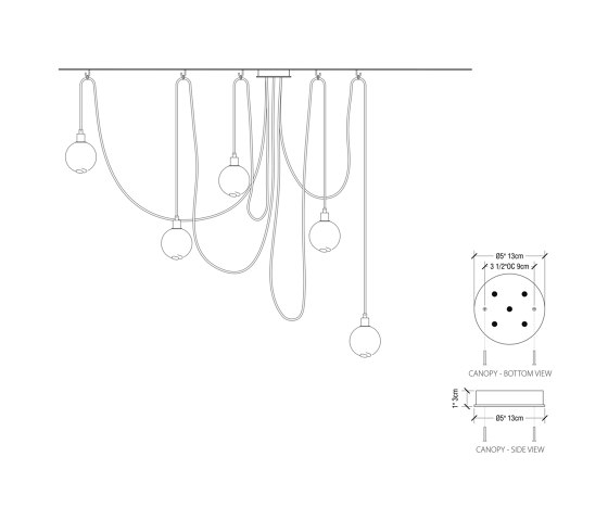 Drape Hook 5 Pendant | Lámparas de suspensión | SkLO