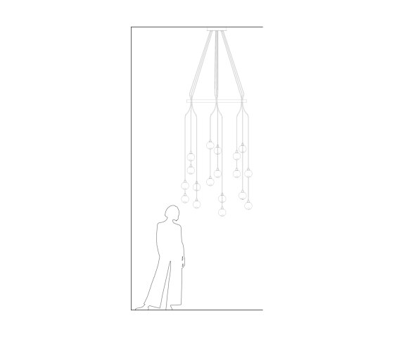 Drape Skirt 18 Chandelier | Lámparas de suspensión | SkLO