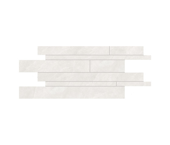 Cornerstone Slate White Listelli Sfalsati | Mosaïques céramique | EMILGROUP