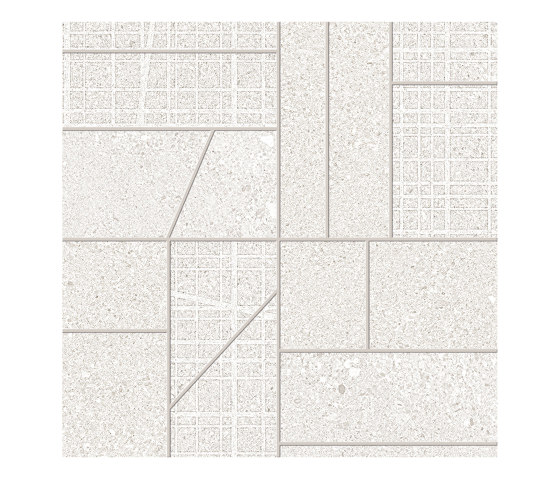 Grainstone Mosaico Big Mix White | Mosaicos de cerámica | EMILGROUP