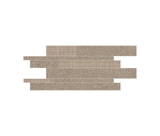 Grainstone Listelli Sfalsati Taupe | Ceramic mosaics | EMILGROUP