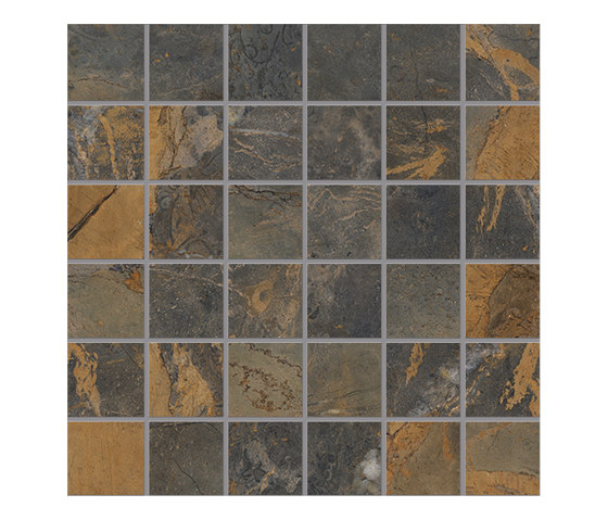 Tele di Marmo Reloaded Mosaico Fossil Brown Malevic 5x5 | Ceramic mosaics | EMILGROUP