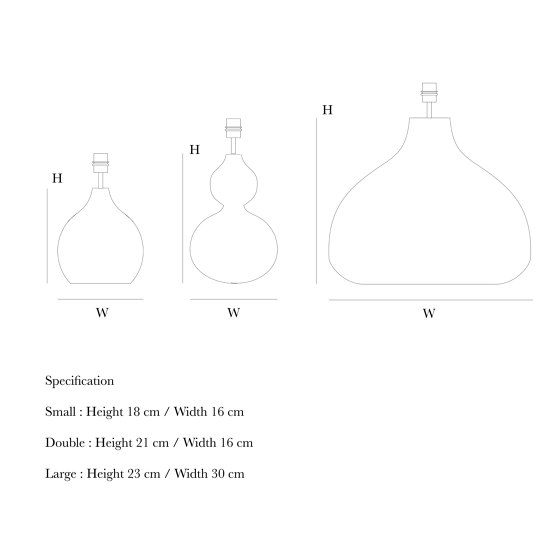 Cooper Double Gourd Table Lamp Beige Granite with Buffalo Stripe | Tischleuchten | Lyngard