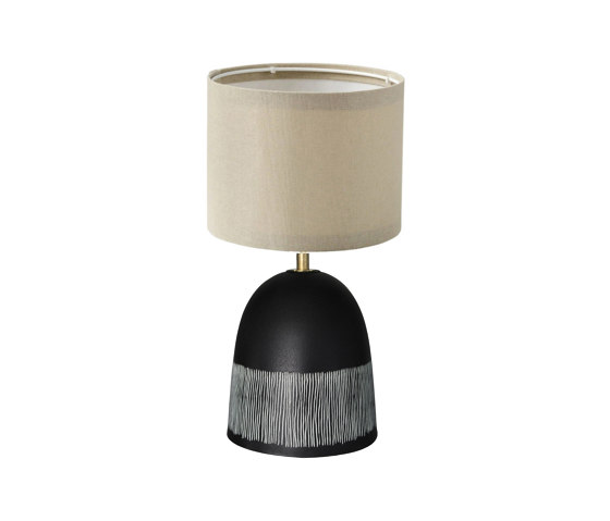 Plex Medium Table Lamp Tribal Etched Jet | Lámparas de sobremesa | Lyngard