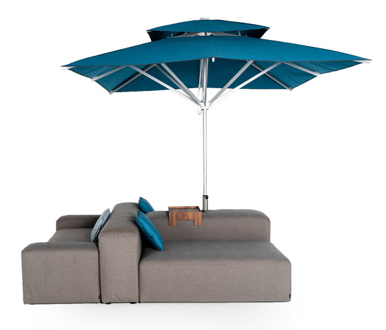 Lounge Outdoor System | Family Island mit Sonnenschirm | Sonnenschirme | IKONO