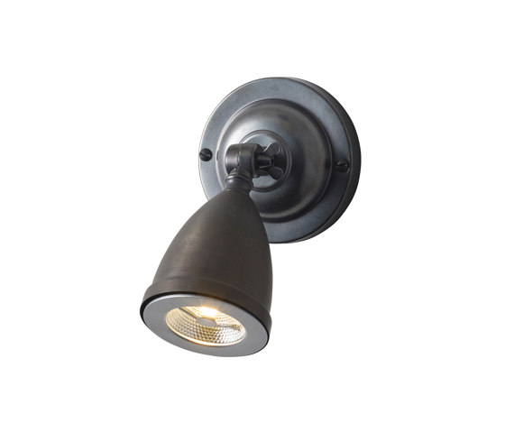 Whitby LED Spotlight mit Schirm, Integrierter Treiber, Patiniertes Messing | Wandleuchten | Original BTC