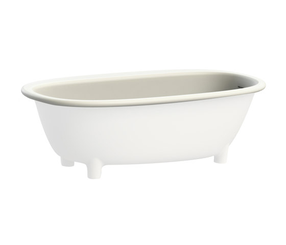 Semi-inset bathtub in White Tec Plus | Bathtubs | Devon&Devon